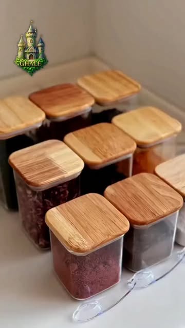 جا ادویه جات لیمون جنس نشکن اکرولیکی با در چوبی